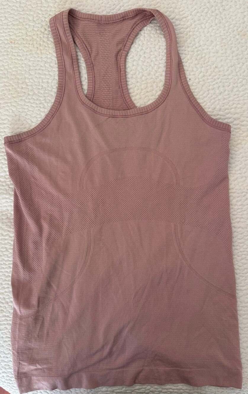 Lululemon Swiftly Tech Tank Top Hip Length Pink Taupe Racerback Size 8